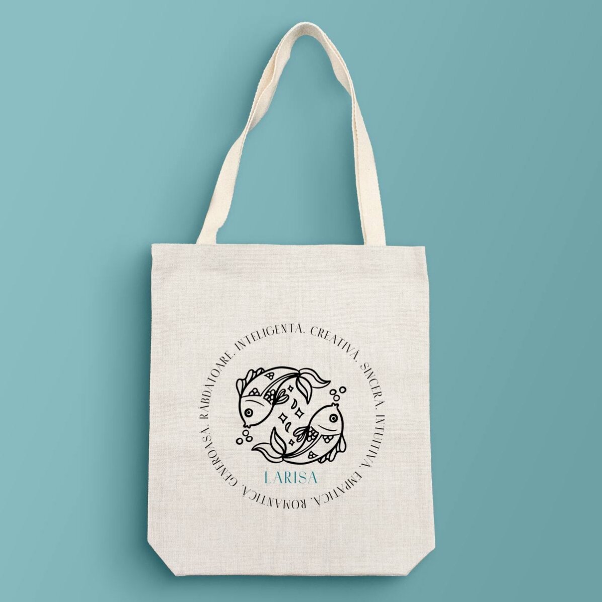 Sac personnalisé avec inscription - Signe du Poisson