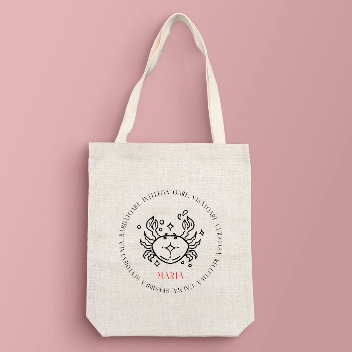 Sac personnalisé avec inscription - Signe du Cancer