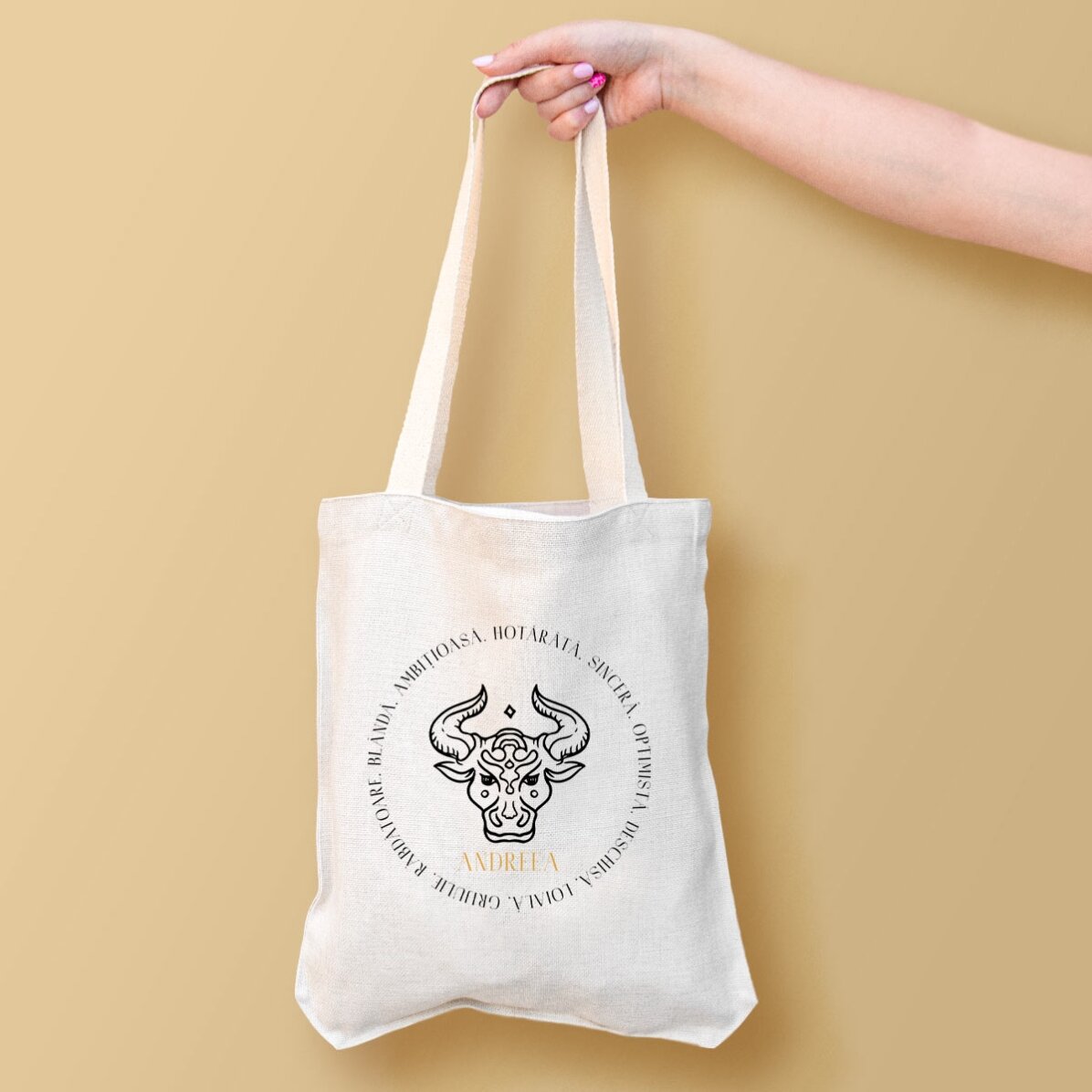 Sac personnalisé avec inscription - Signe du Taureau