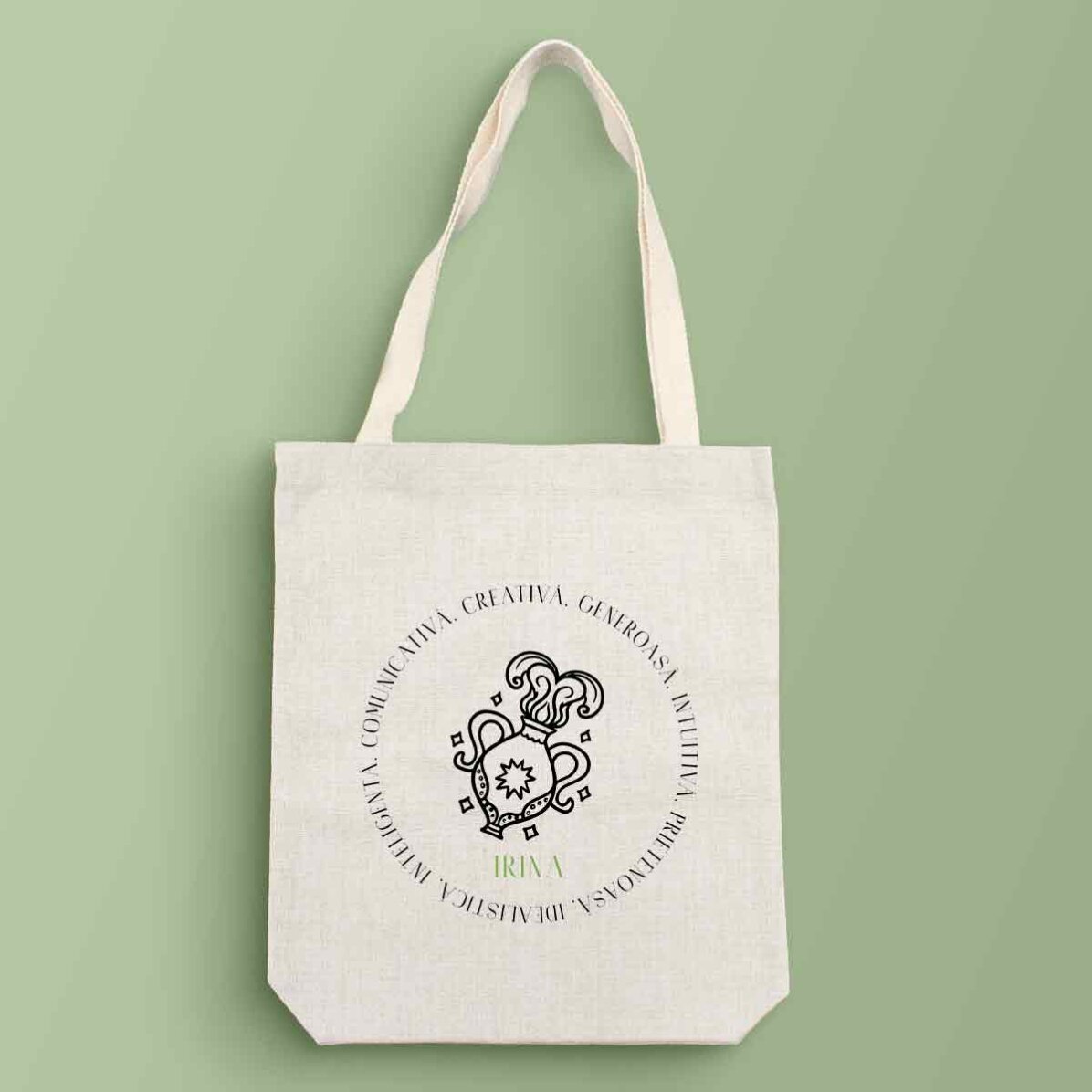 Sac personnalisé avec inscription - Signe du Verseau
