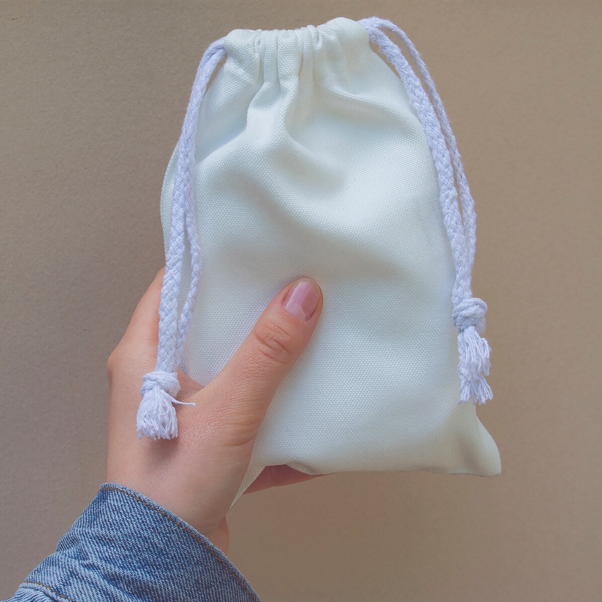 Petit sac cadeau personnalisé avec un texte - Fleurs