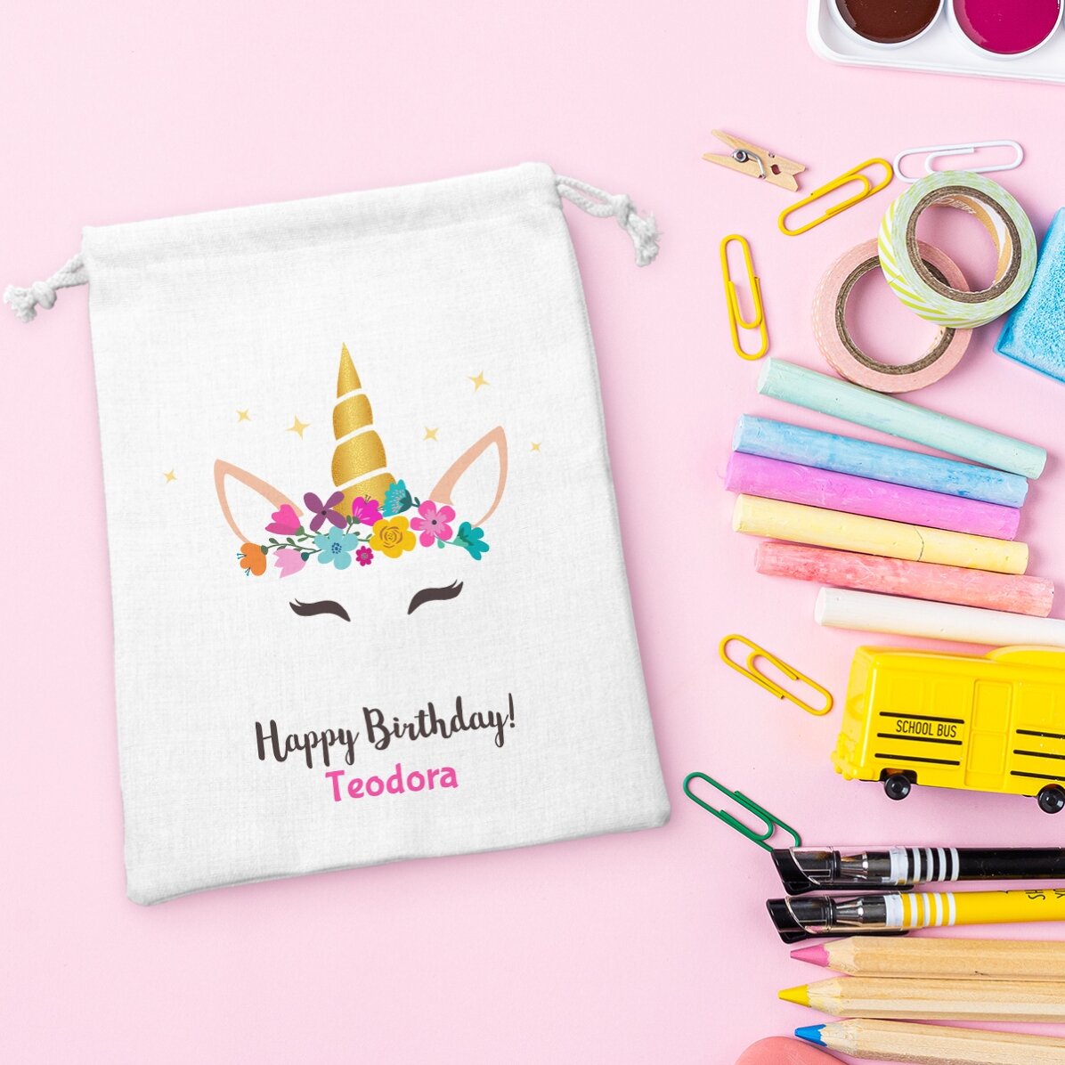 Petit sac cadeau - Licorne