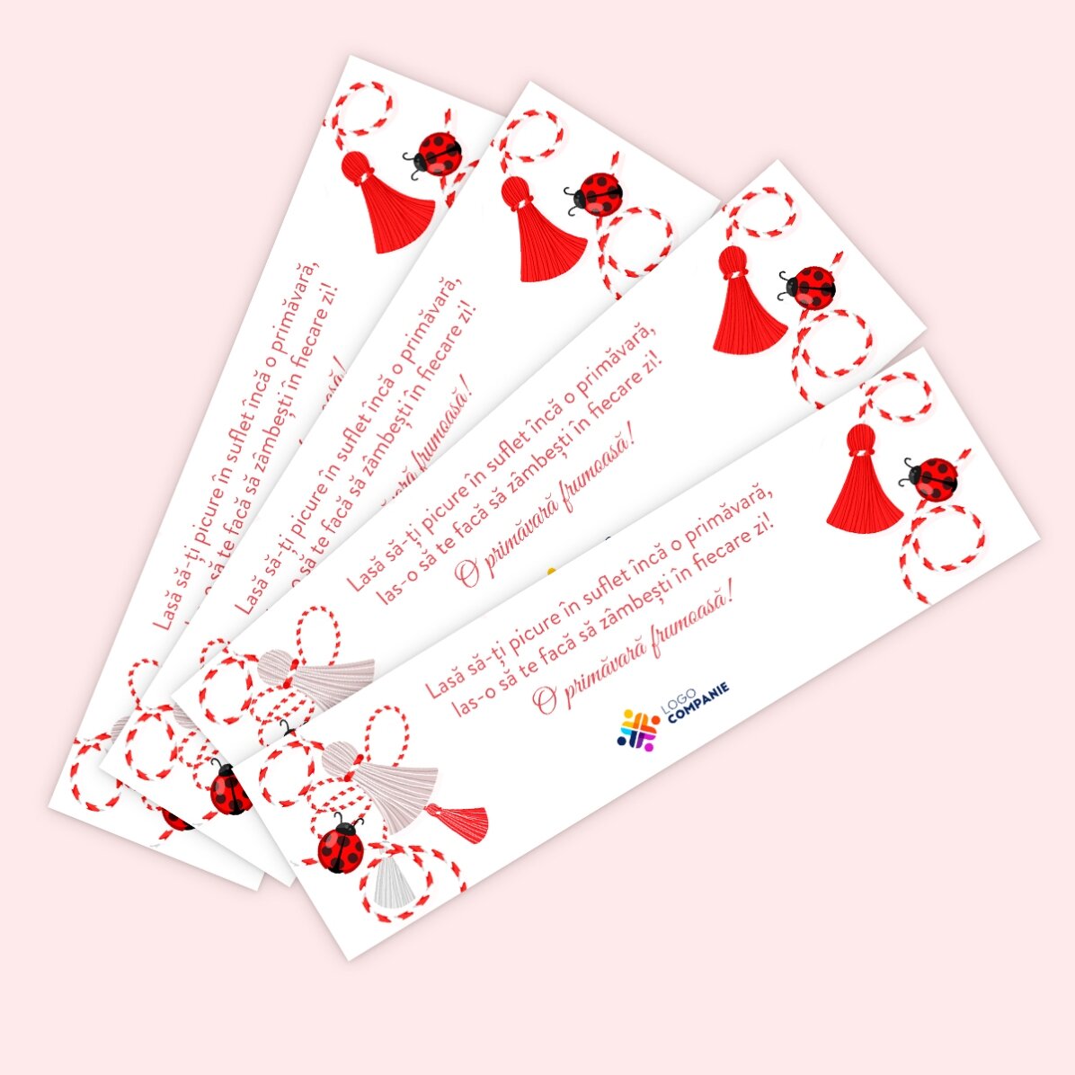 Marque-page personnalisé avec logo et message