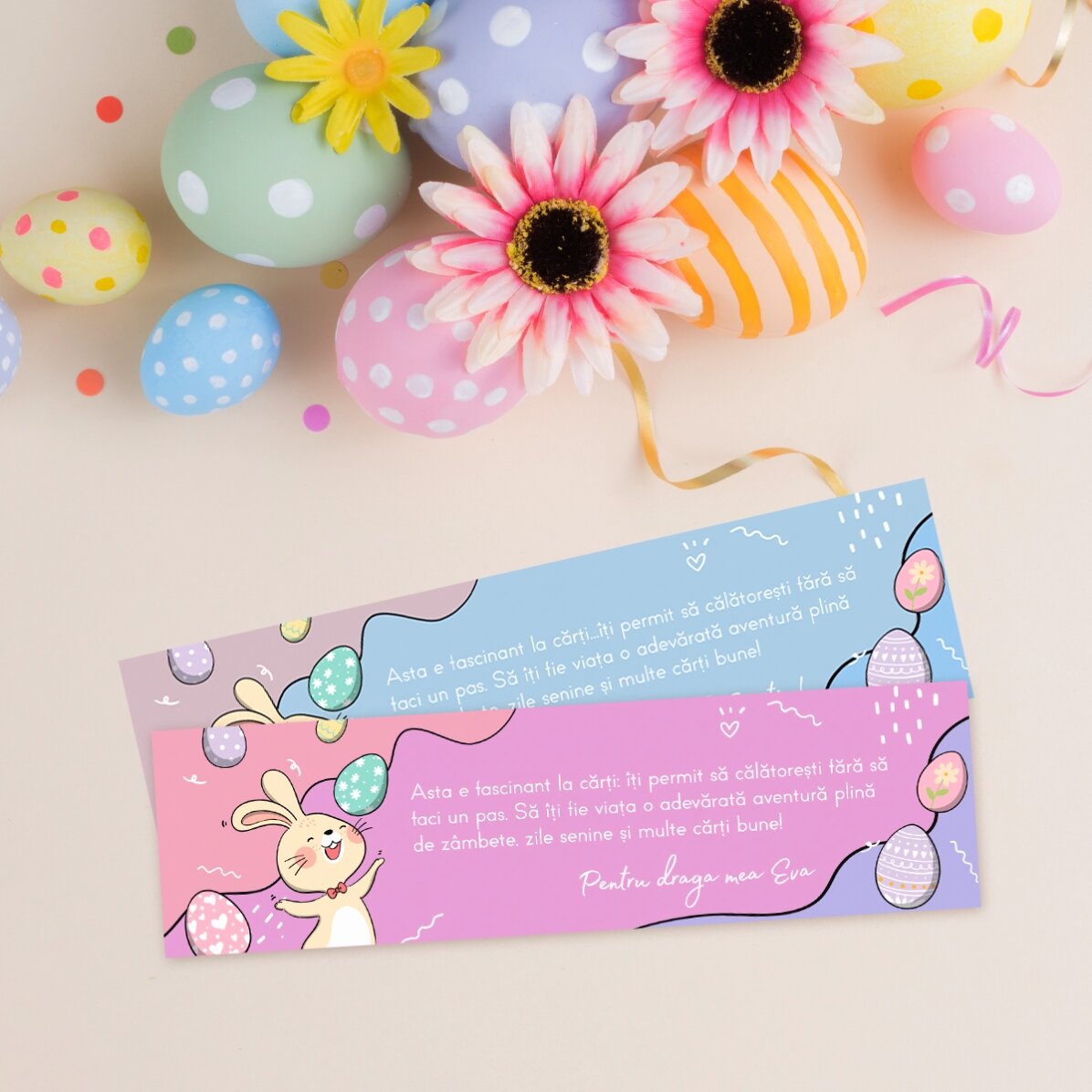 Marque-page personnalisé avec un message de Pâques