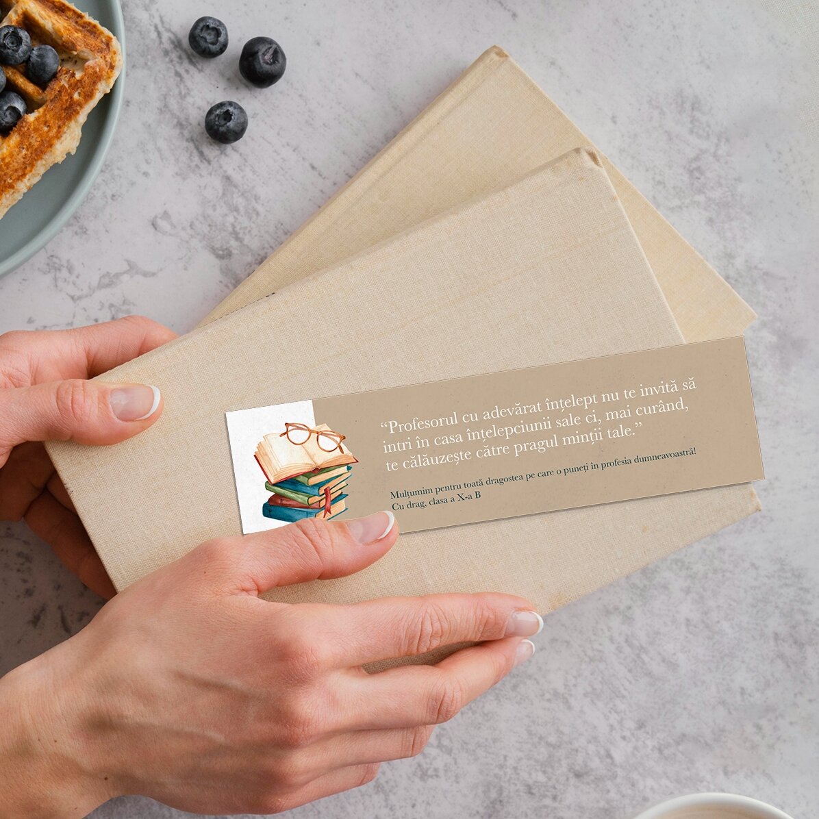 Marque-page personnalisé avec un message pour les enseignants
