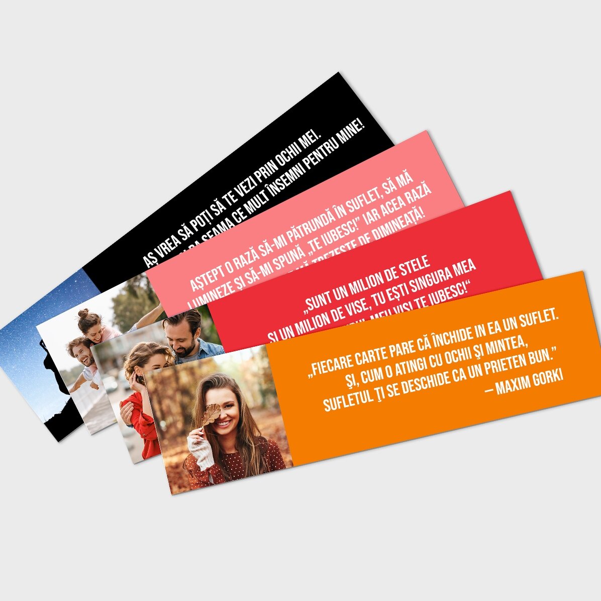 Marque-page personnalisé avec une photo et un message