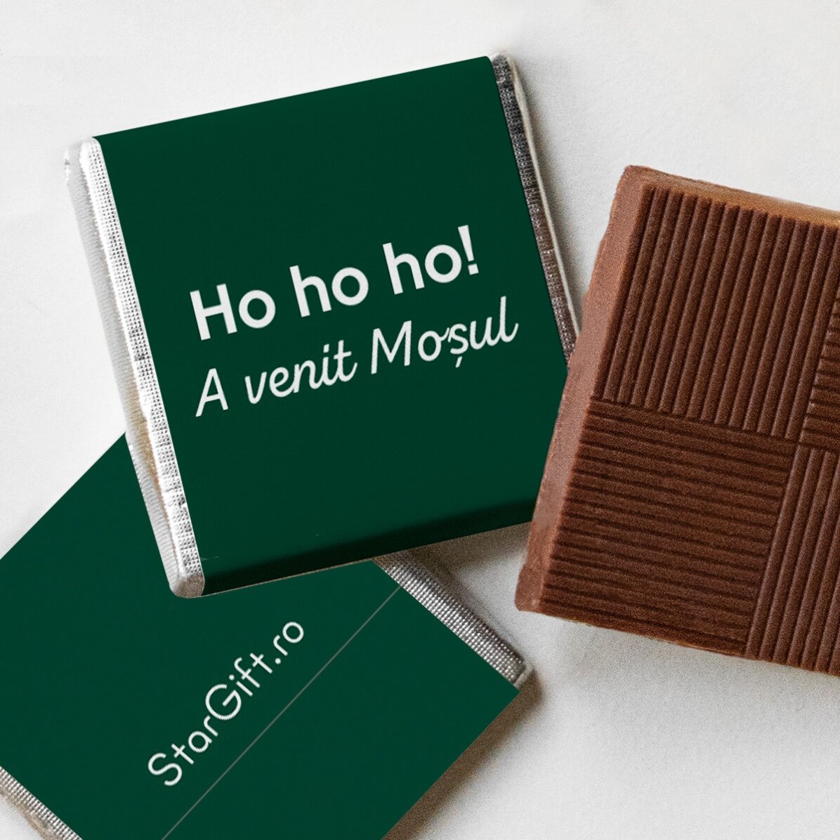 Lot de 10 mini-chocolats personnalisés avec un message
