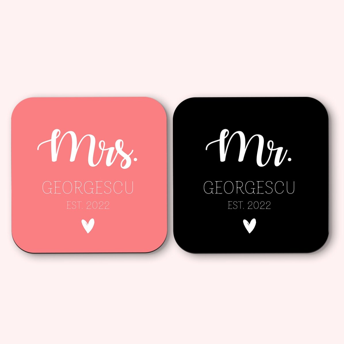 Lot de 2 sous-verres personnalisés avec l