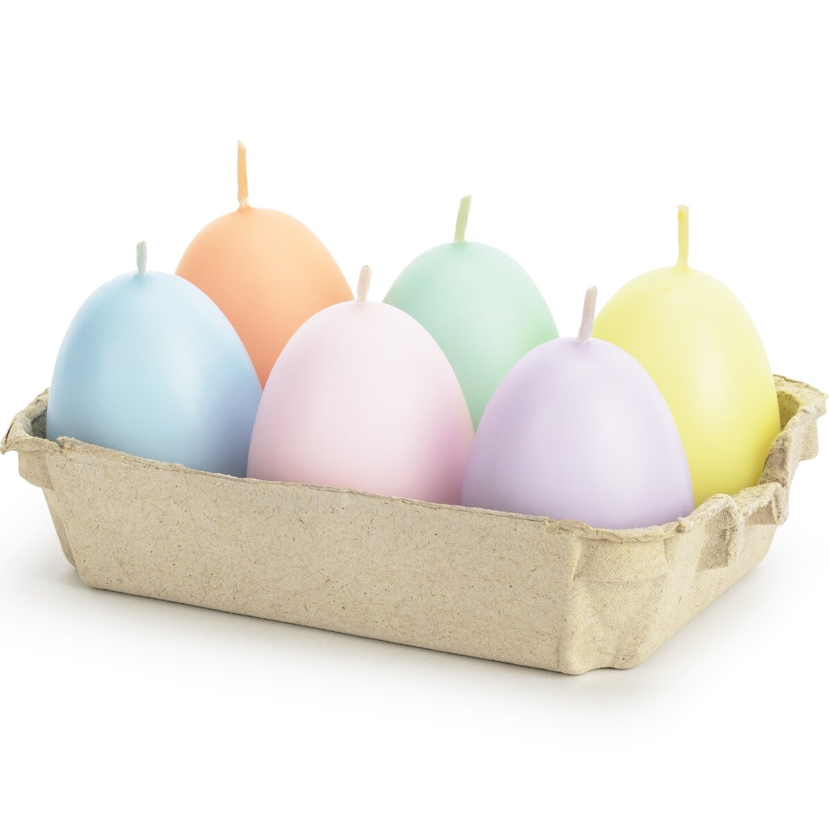 Lot de 6 bougies - Œufs de Pâques