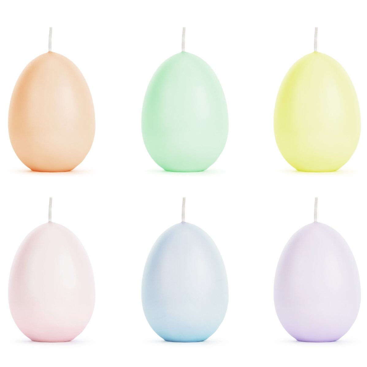 Lot de 6 bougies - Œufs de Pâques