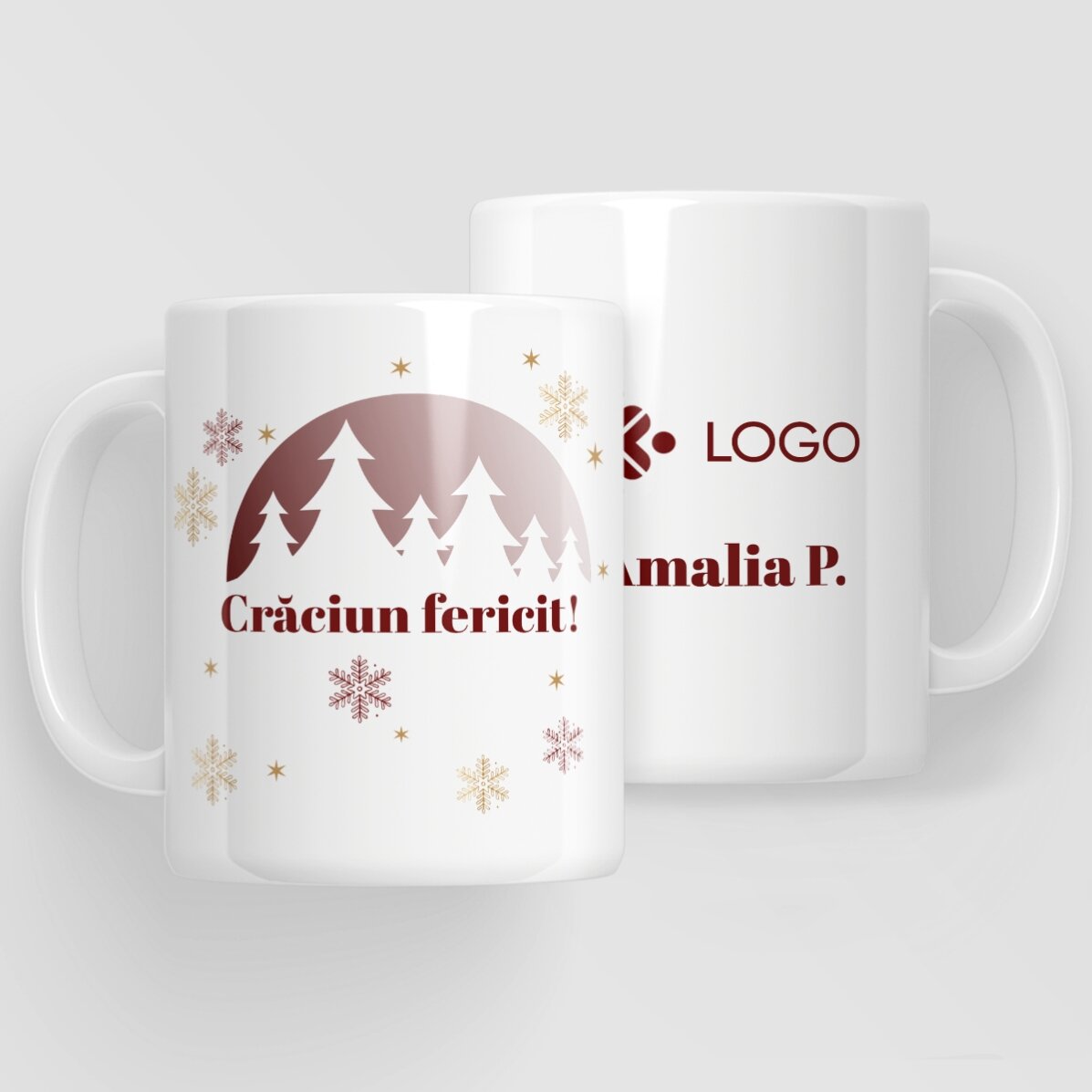 Coffret cadeau de Noël personnalisé avec logo et message - Red Christmas