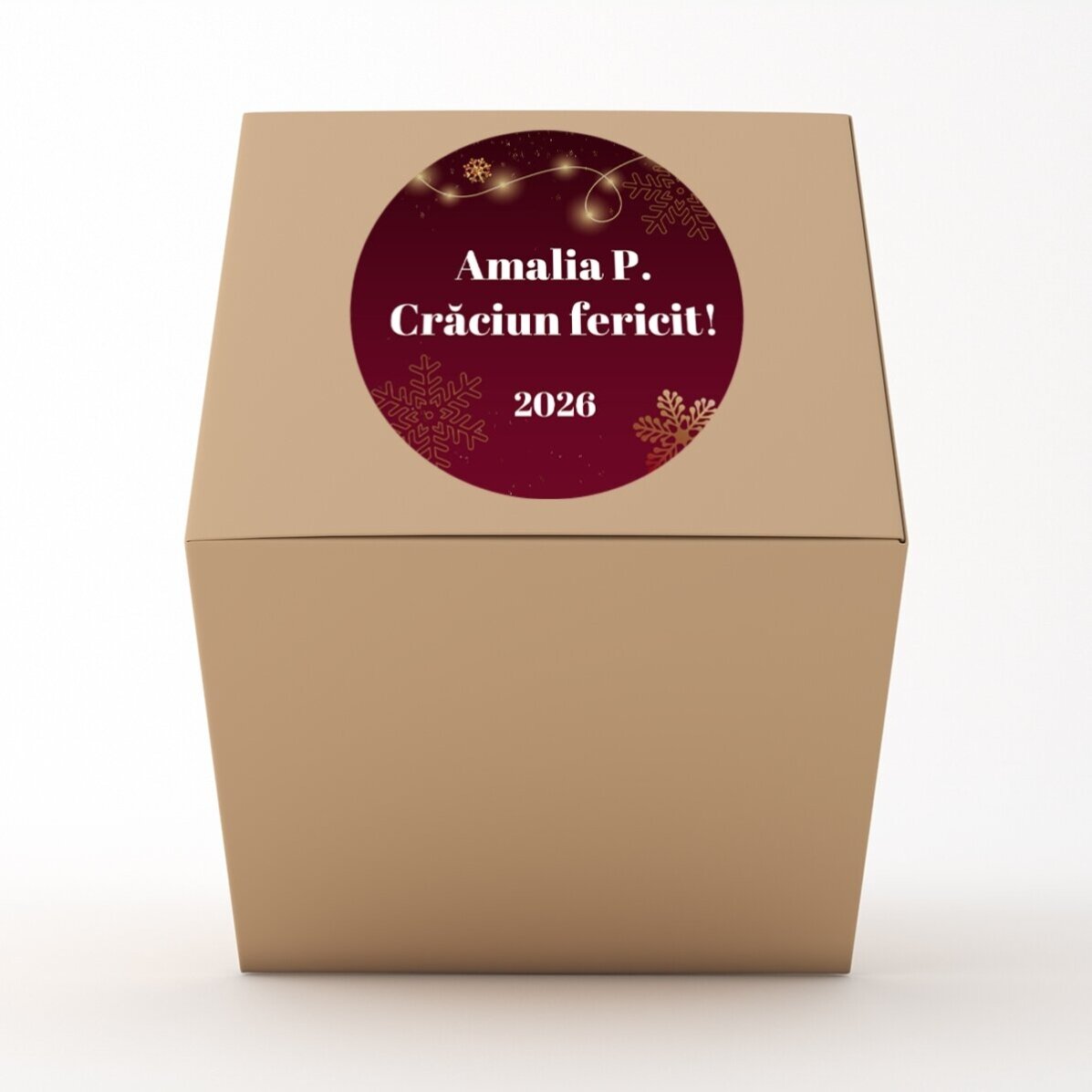 Coffret cadeau de Noël personnalisé avec logo et message - Red Christmas