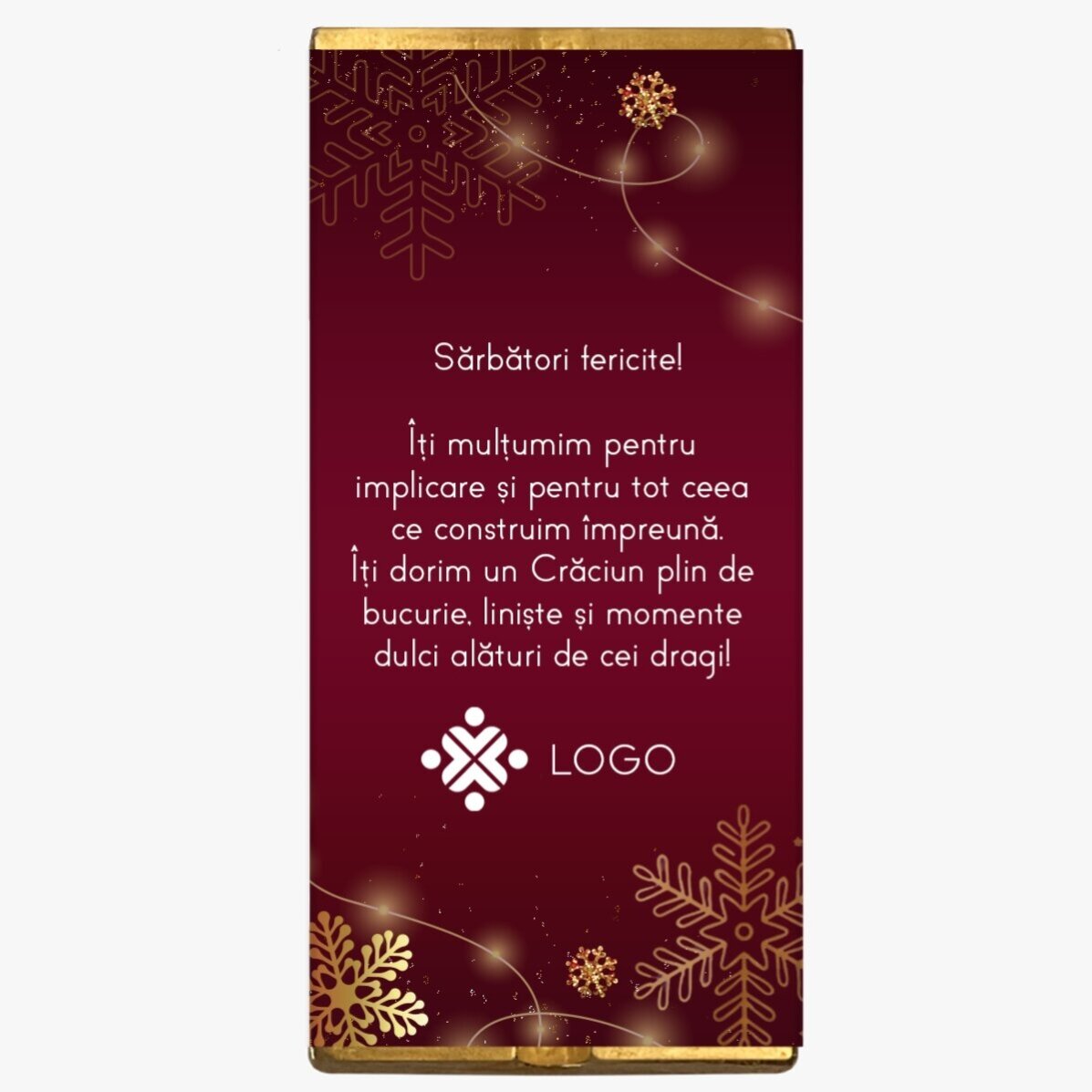 Coffret cadeau de Noël personnalisé avec logo et message - Red Christmas