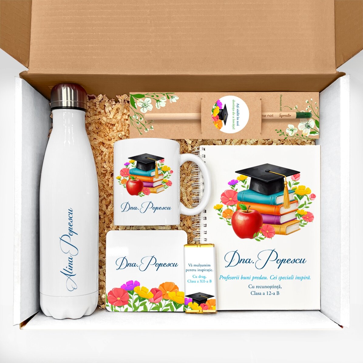 Coffret cadeau pour les enseignantes - Remise des diplômes