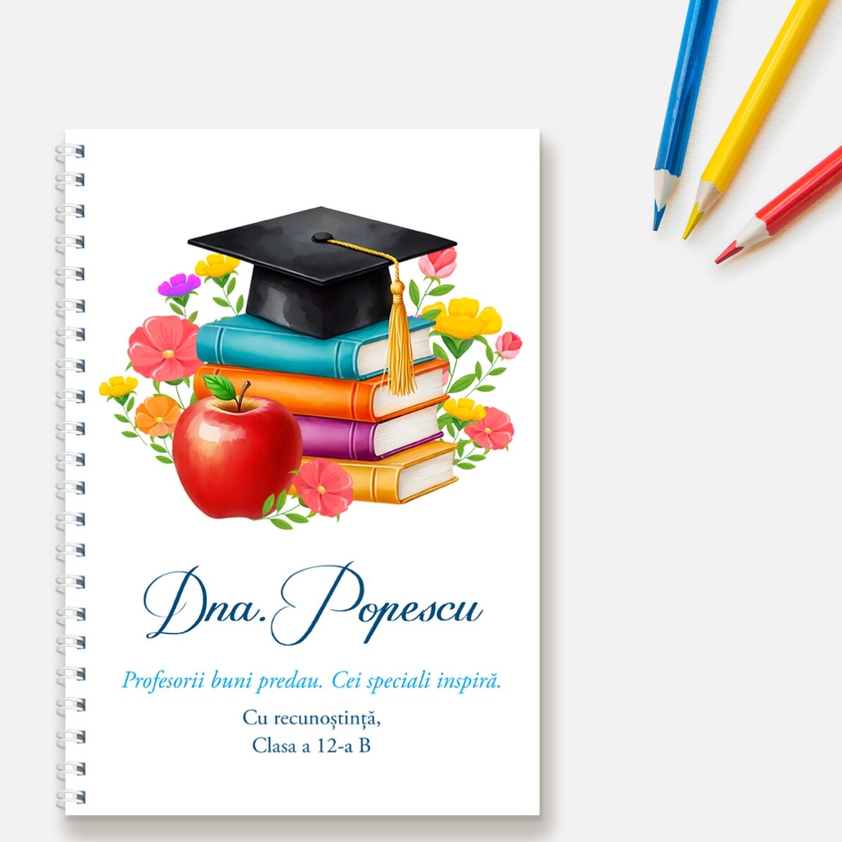 Coffret cadeau pour enseignantes, personnalisé avec un message et un logo