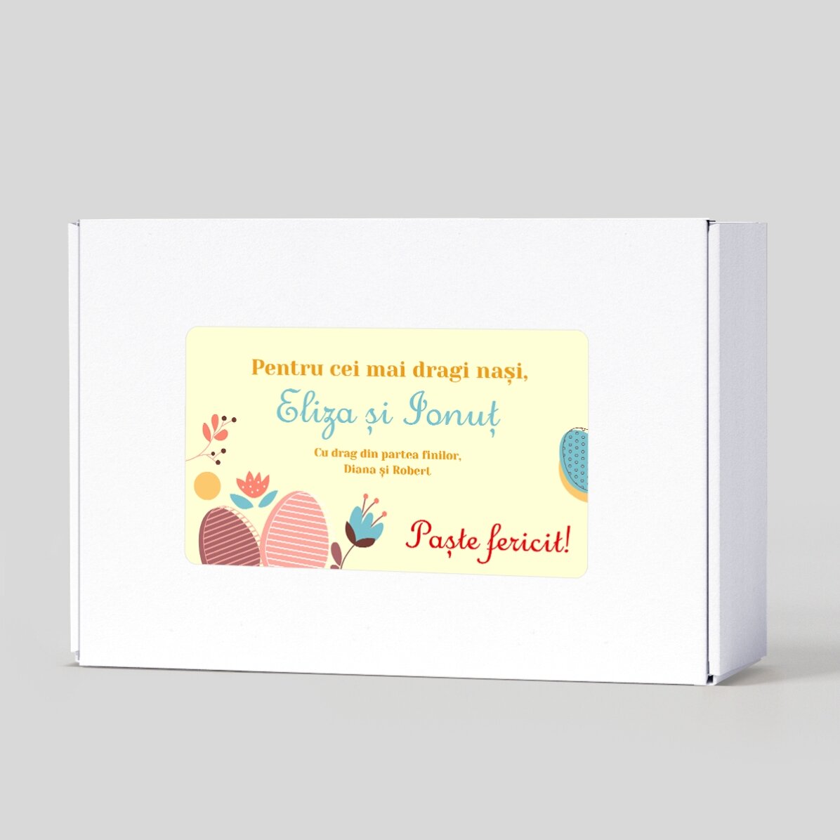 Coffret cadeau personnalisé pour les parrains et marraines - Joyeuses Pâques