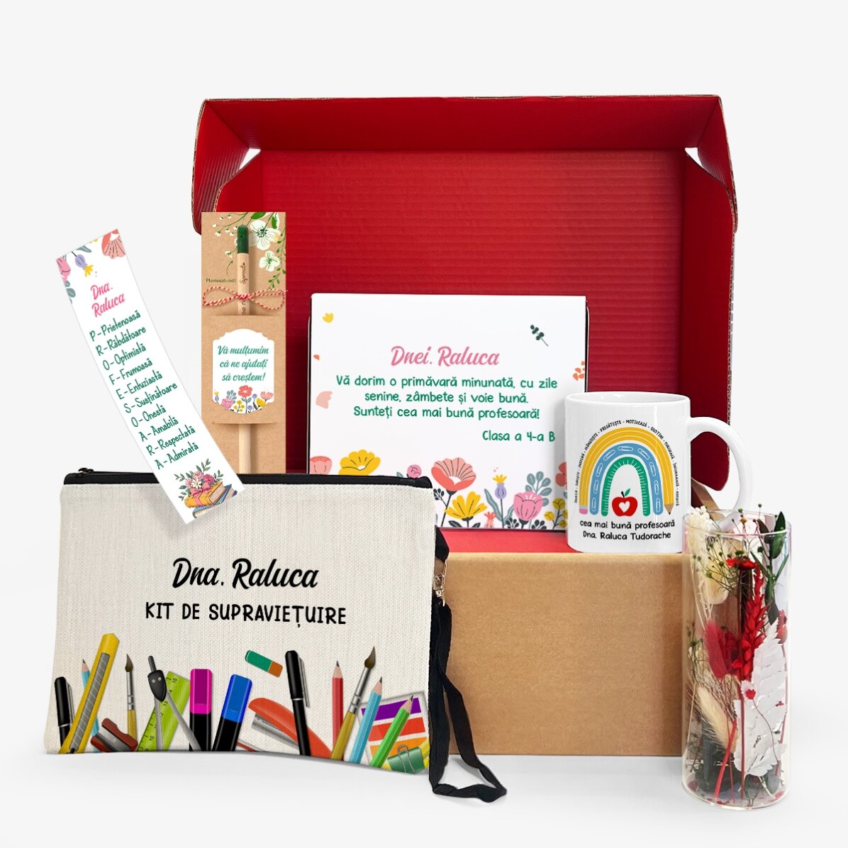 Personalised gift set for teachers on 1st and 8th March