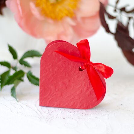 Lot de boîtes-cadeaux pliables en forme de cœur