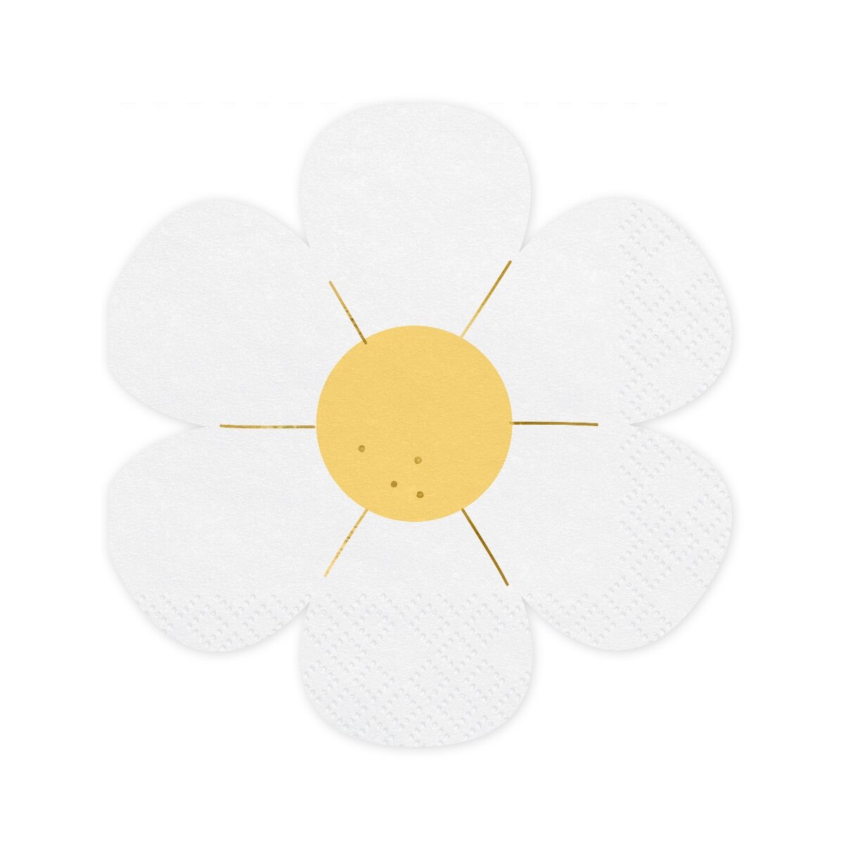 Lot de 12 serviettes décoratives - Marguerites