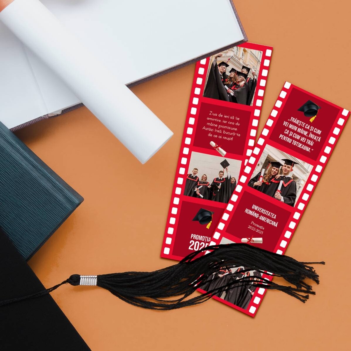 Lot de 2 aimants personnalisés avec photos et texte pour la remise des diplômes