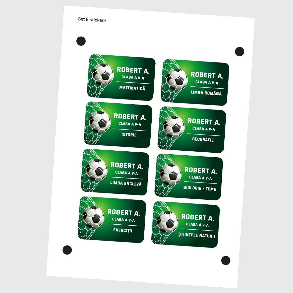 Lot de 8 autocollants personnalisés pour l