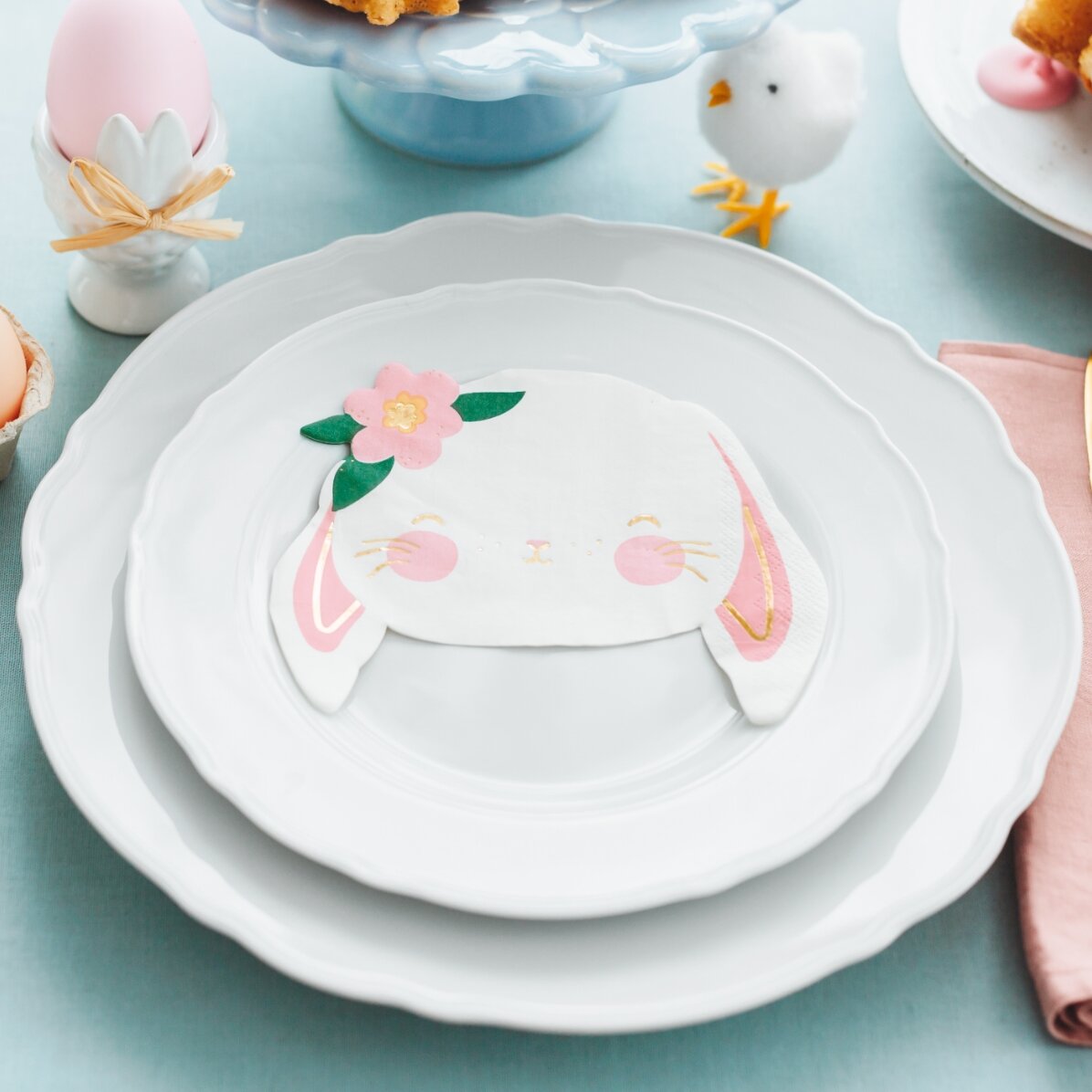 Lot de 20 serviettes décoratives - Bunny