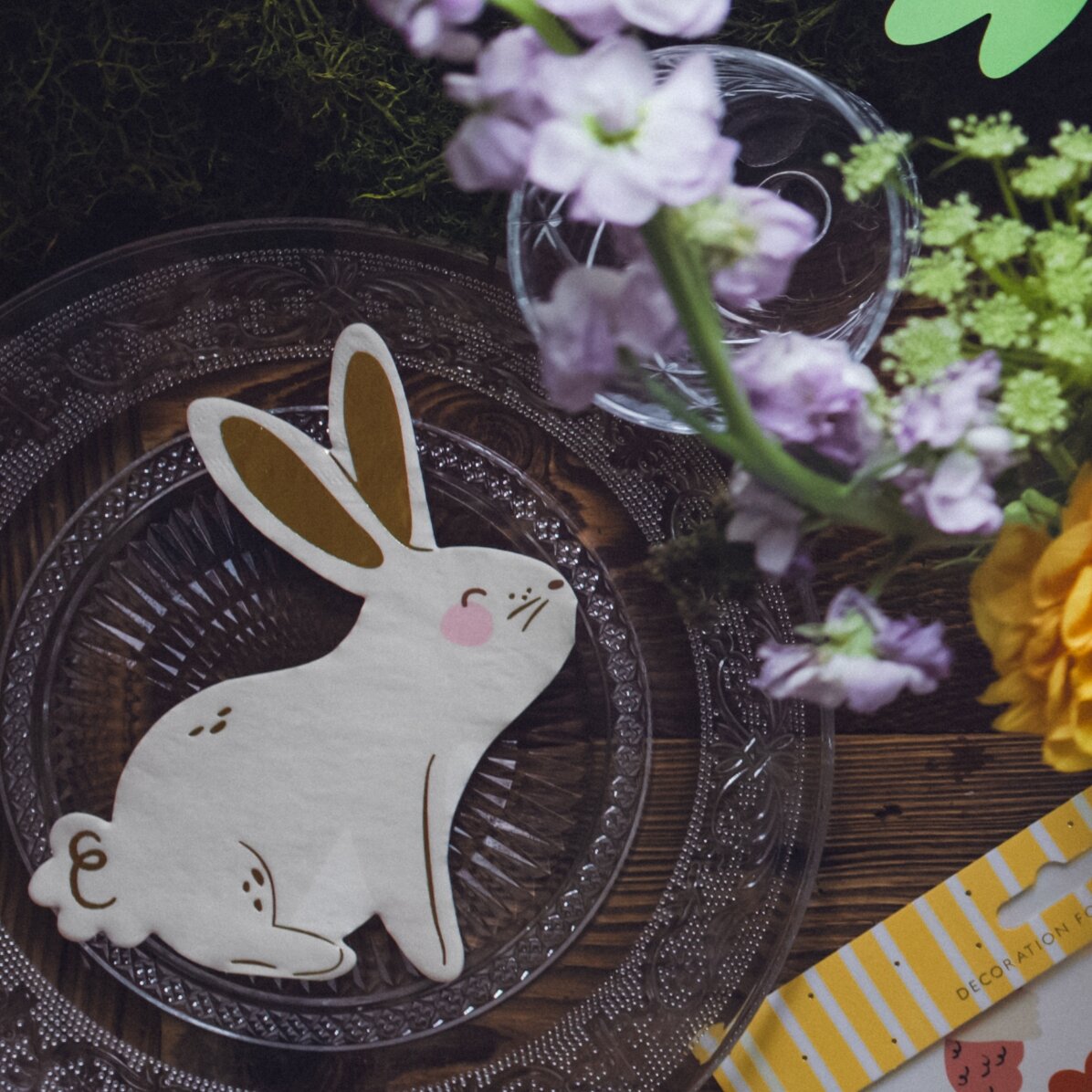 Lot de 20 serviettes décoratives - Lapin