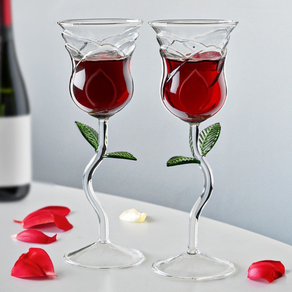 Lot de deux verres - Roses