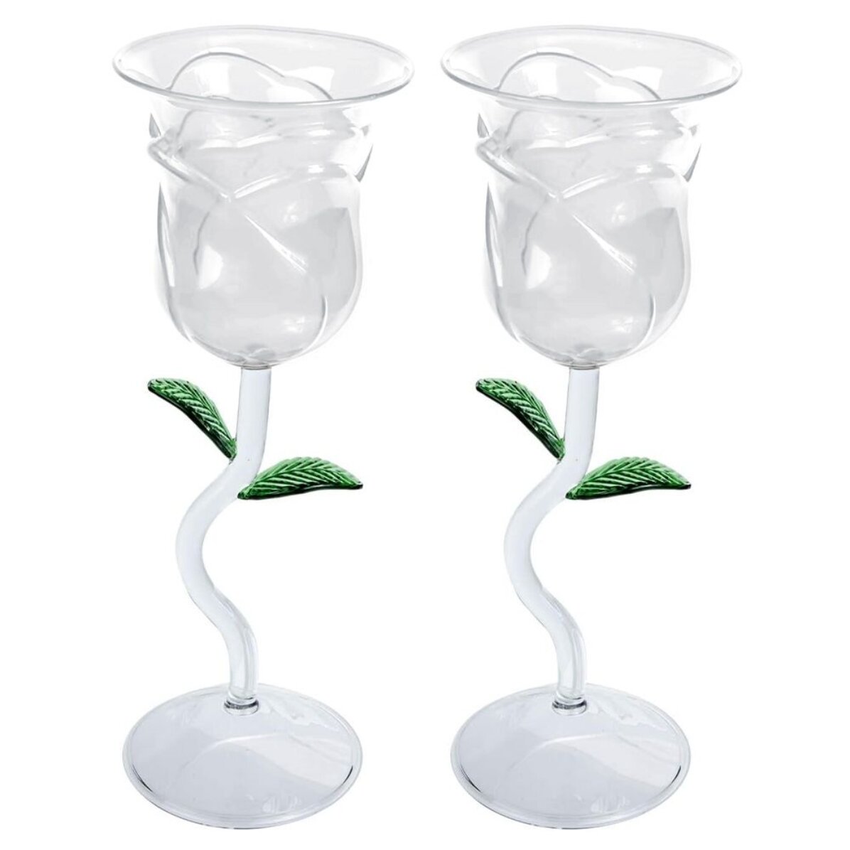 Lot de deux verres - Roses