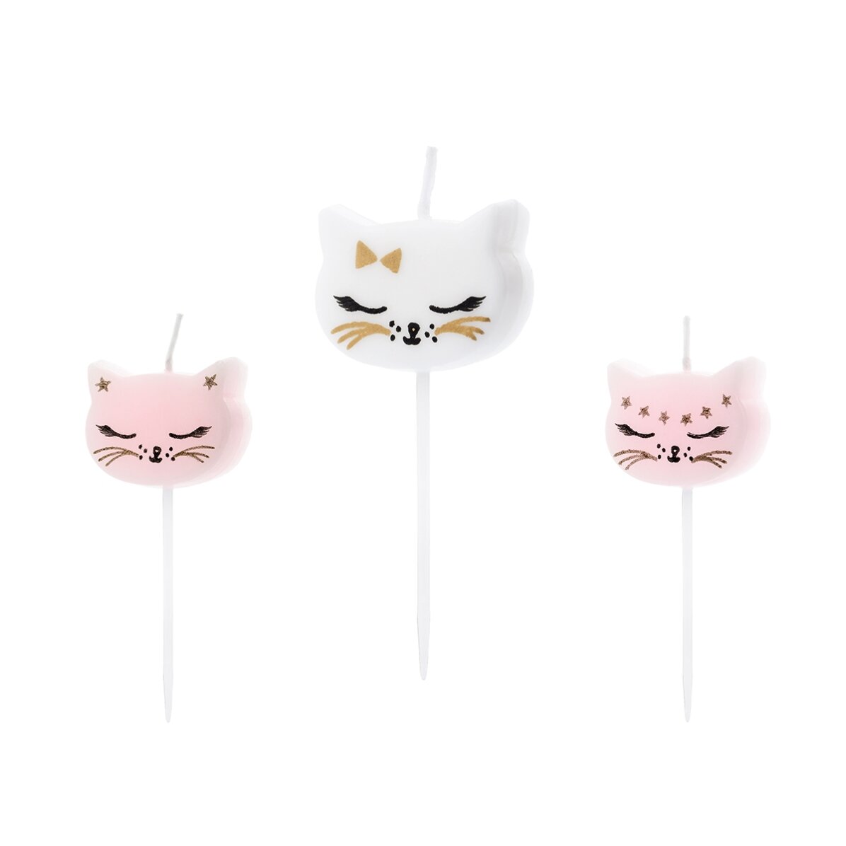 Bougies pour gâteau - 6 chatons
