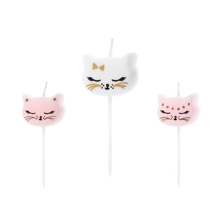 Bougies pour gâteau - 6 chatons