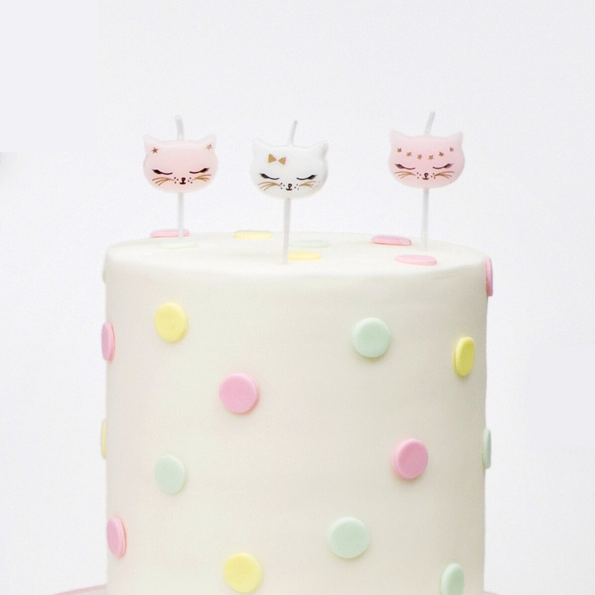 Bougies pour gâteau - 6 chatons