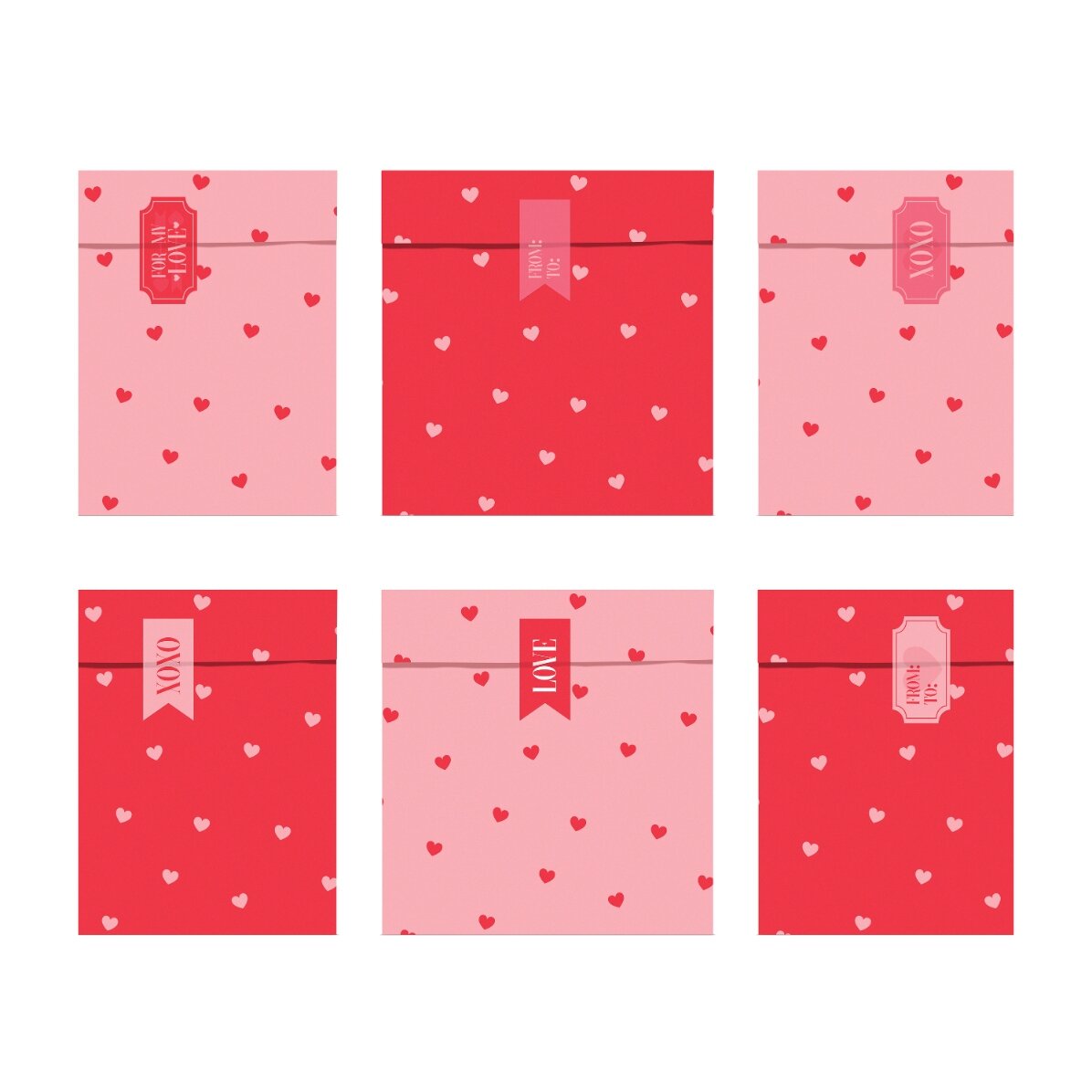 Lot de petits sacs cadeaux - Love is in the air