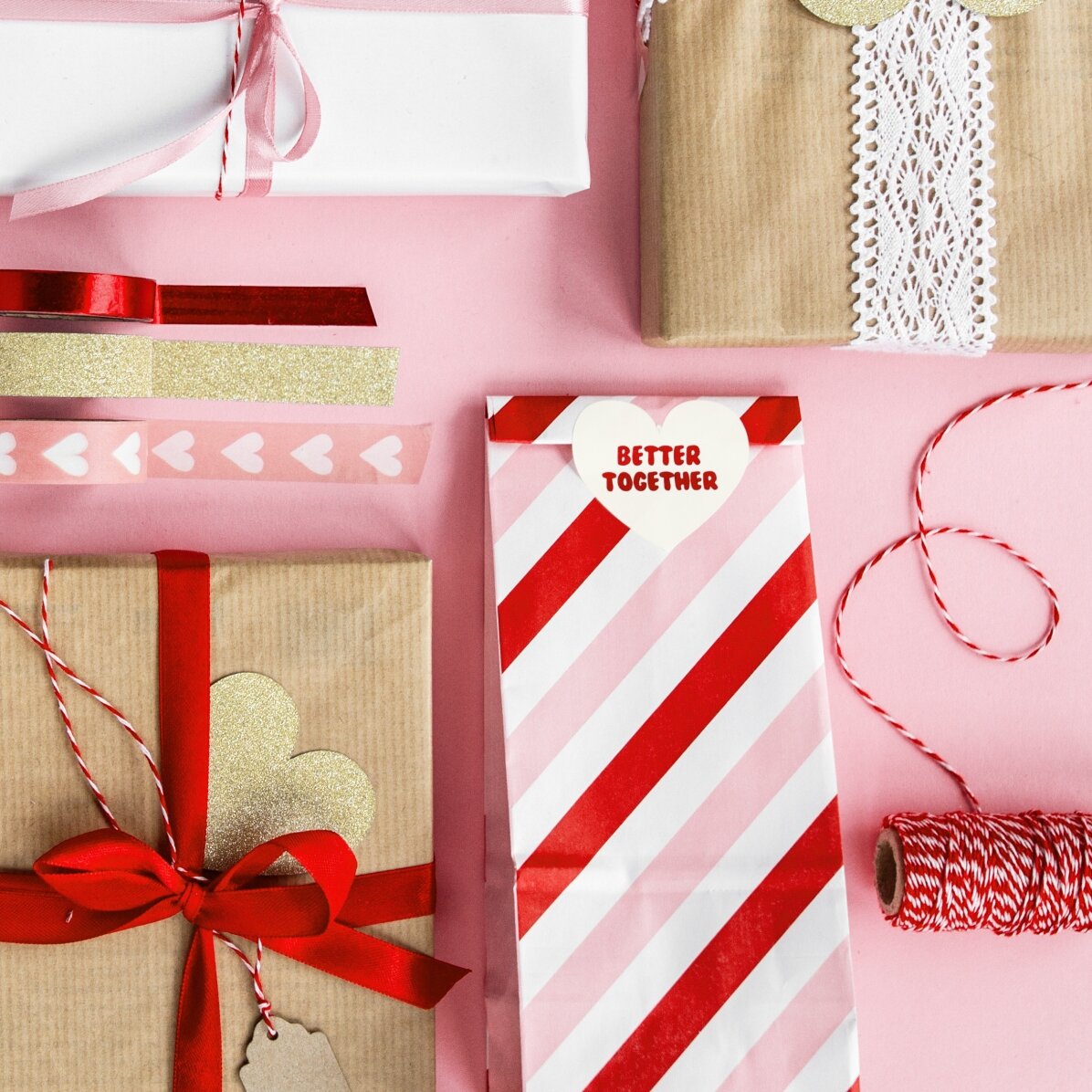 Lot de petits sachets cadeaux - Sweet love