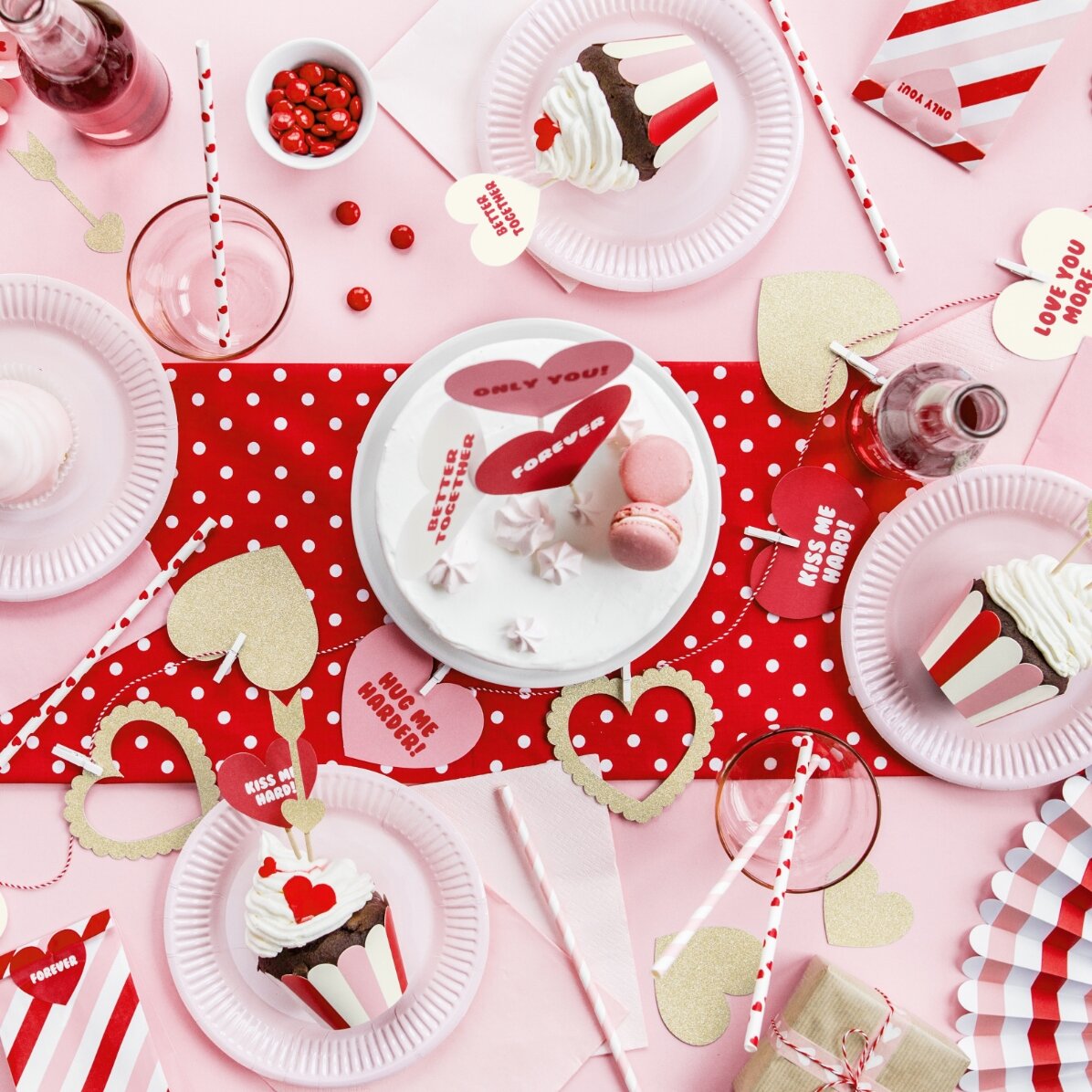 Lot de petits sachets cadeaux - Sweet love