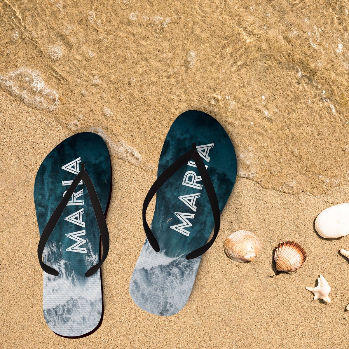 Tongs personnalisées avec un prénom - Ocean