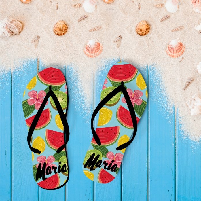 Tongs personnalisées pour enfants avec inscription - Watermelon