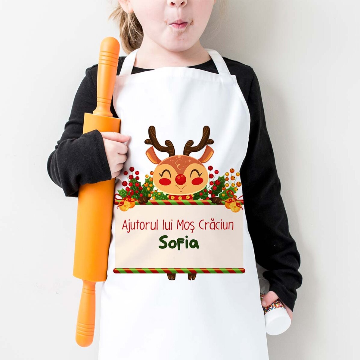 Tablier de cuisine personnalisé pour enfants avec inscription - L