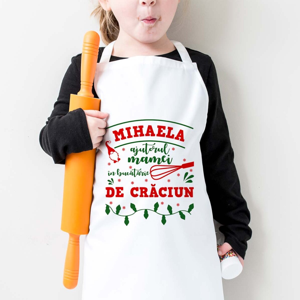 Sac à provisions pour enfants personnalisé avec un texte - Noël dans la cuisine