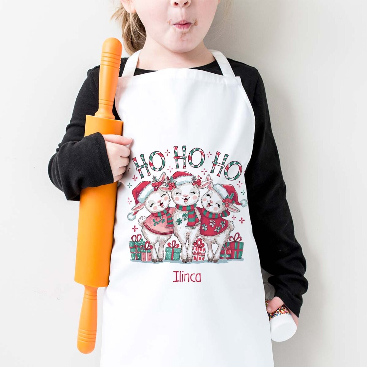Chapeau pour enfants personnalisé avec le texte « HO HO HO ! »