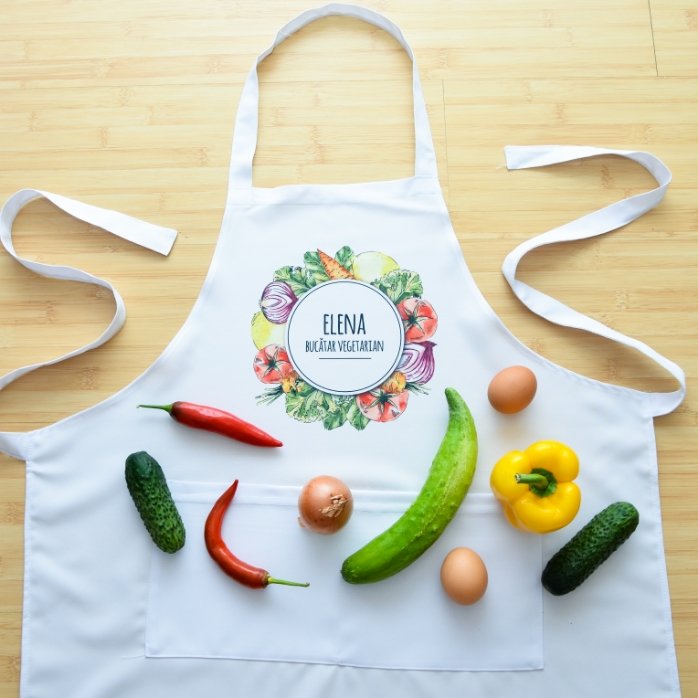 Tablier personnalisé - Cuisinier végétarien