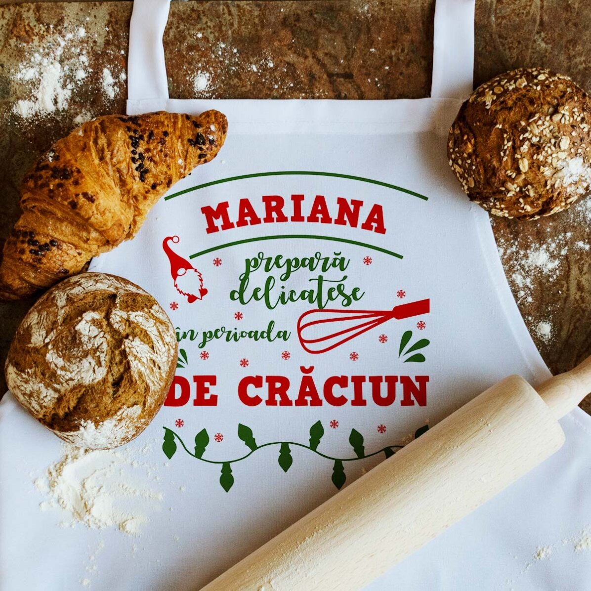 Assiette personnalisée avec inscription - Noël dans la cuisine