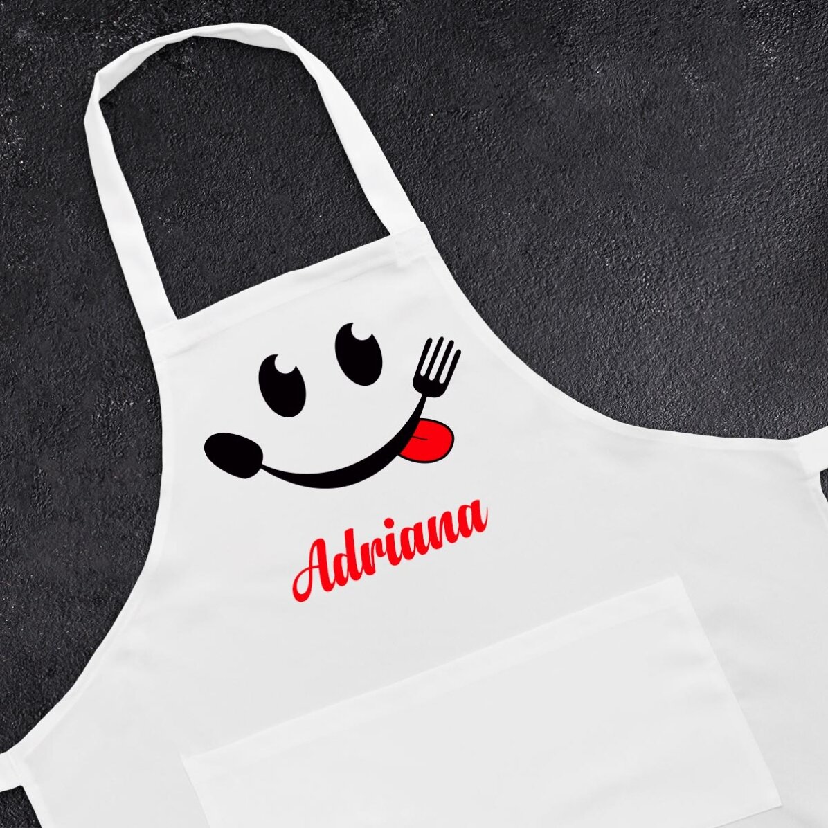 Tablier personnalisé avec texte - Smiley chef