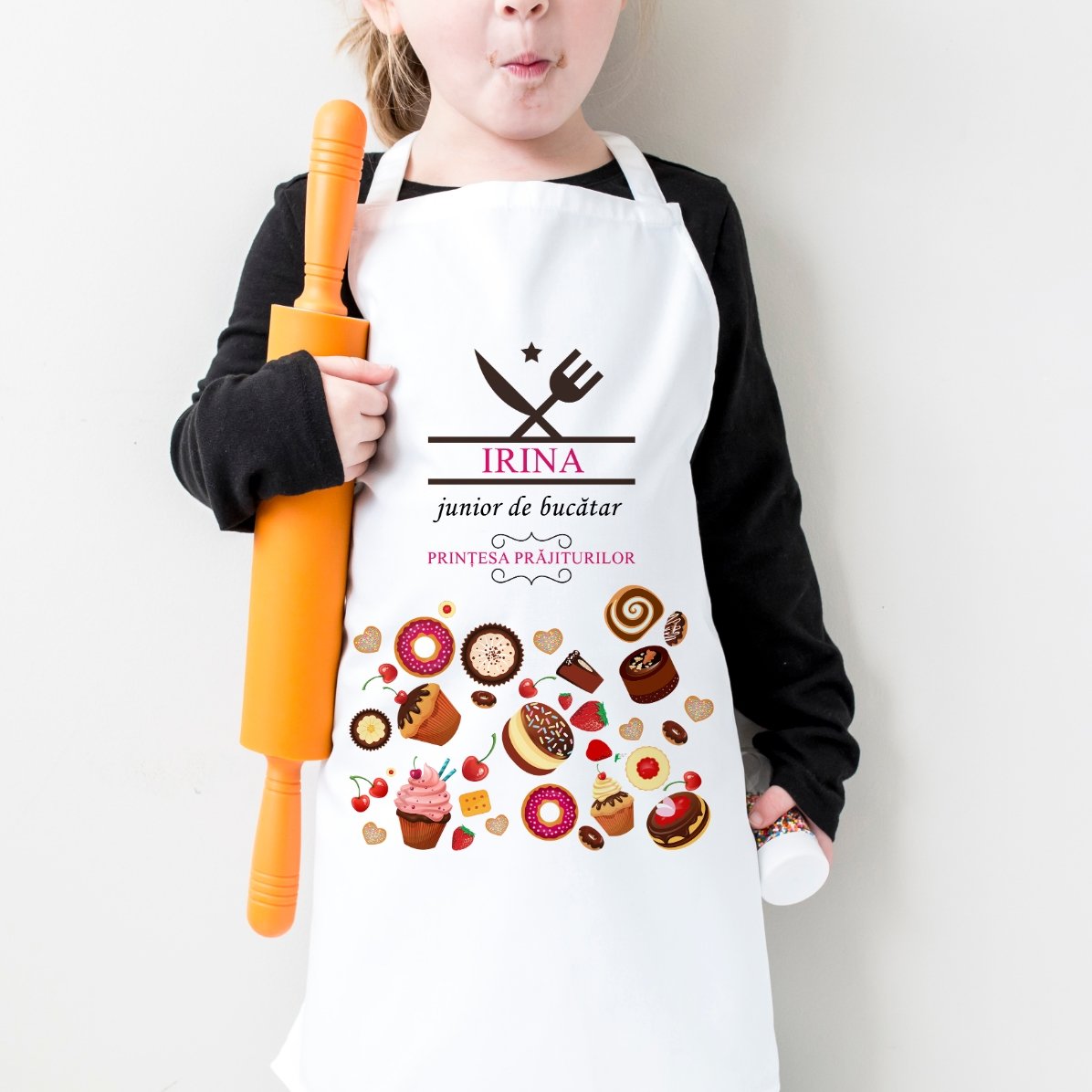 T-shirt personnalisé pour enfants avec inscription - Junior de cuisine