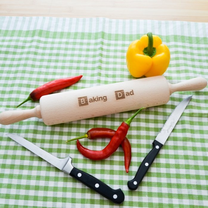 Rouleau à pâtisserie en bois personnalisé - Baking Person
