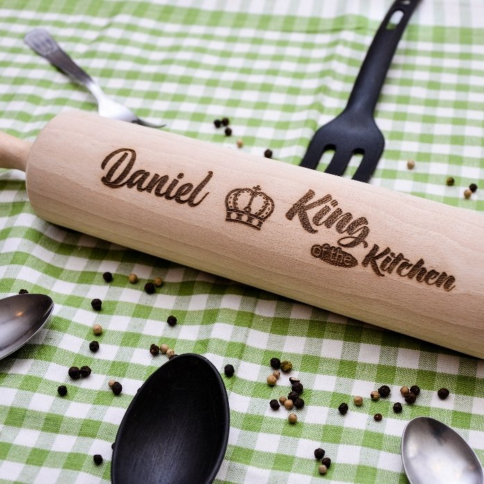 Lame à pâte en bois personnalisée - King of the Kitchen
