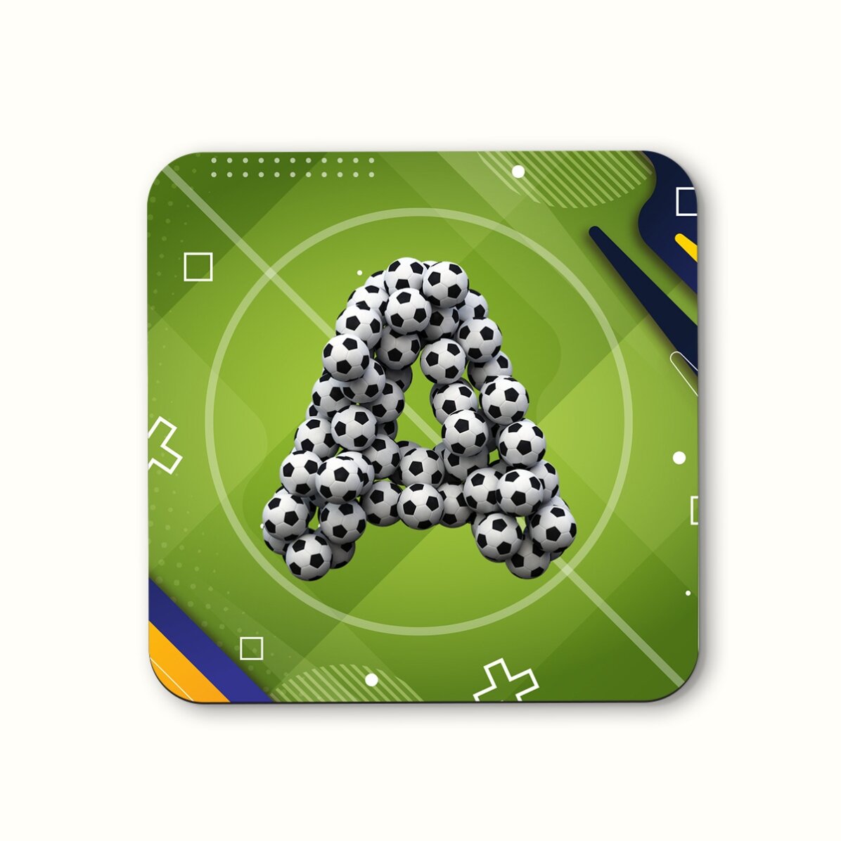 Porte-verre personnalisé avec une initiale - Football