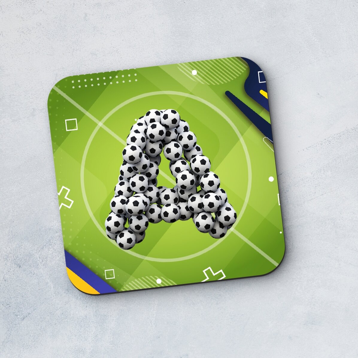 Porte-verre personnalisé avec une initiale - Football