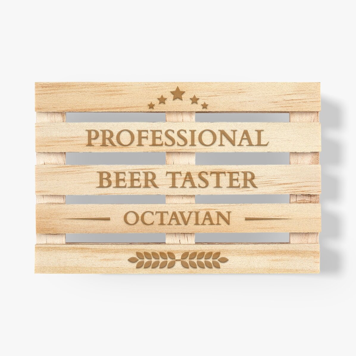 Sous-verre en forme de palette personnalisé avec un texte - Beer taster