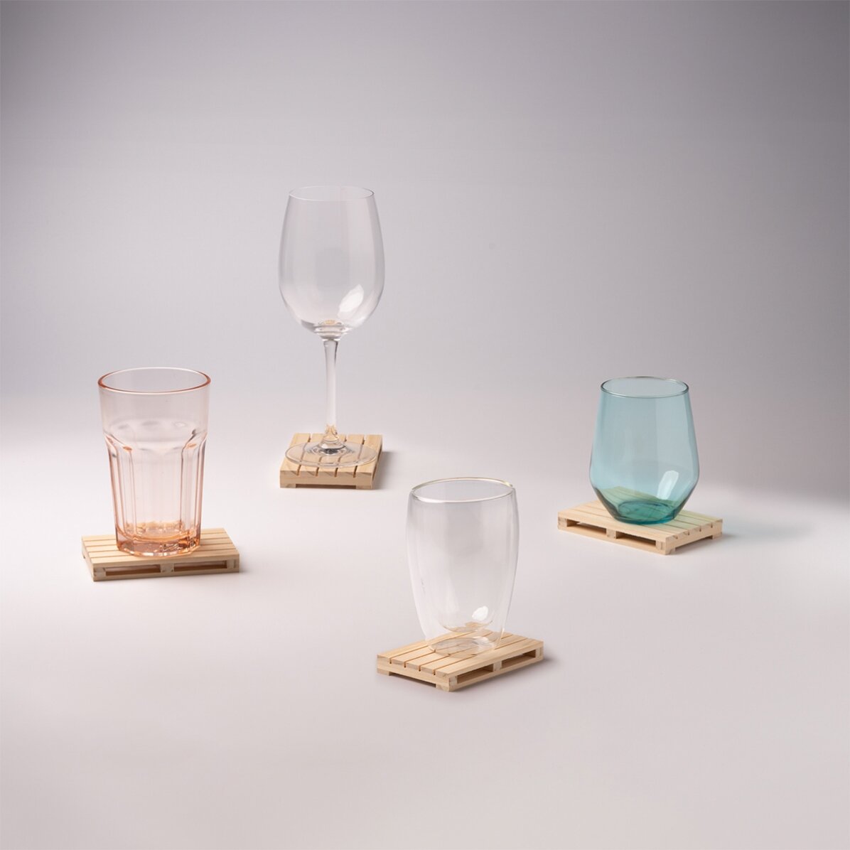 Porte-verre en forme de palette